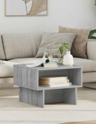 vidaXL Масичка за кафе Сив Сонома 48 x 46 x 35 см Инженерна дървесина