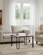 vidaXL Масичка за кафе Сив Сонома 59 x 59 x 45 см Инженерна дървесина