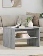 vidaXL Масичка за кафе Сив Сонома 60 x 50 x 40 см Инженерна дървесина