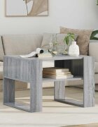 vidaXL Масичка за кафе Сив Сонома 66 x 53 x 45 см Инженерна дървесина