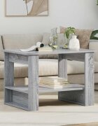 vidaXL Масичка за кафе Сив Сонома 72 x 50 x 50 см Инженерна дървесина