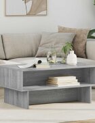 vidaXL Масичка за кафе Сив Сонома 80 x 46 x 35 см Инженерна дървесина