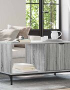 vidaXL Масичка за кафе Сив Сонома 90 x 49 x 46 см Инженерна дървесина