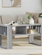 vidaXL Масичка за кафе Сив Сонома 92 x 495 x 45 см