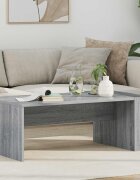 vidaXL Масичка за кафе Сив Сонома 95 x 50 x 34 см Инженерна дървесина