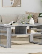 vidaXL Масичка за кафе Сив Сонома 96 x 54 x 44 см Инженерна дървесина