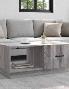 vidaXL Масичка за кафе Сива сонома 90 x 50 x 37 см Инженерна дървесина