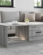 vidaXL Масичка за кафе Сива сонома 90 x 50 x 37 см Инженерна дървесина