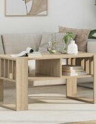 vidaXL Масичка за кафе Сонома дъб 92 x 495 x 45 см