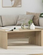 vidaXL Масичка за кафе Сонома дъб 95 x 50 x 34 см Инженерна дървесина