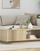 vidaXL Масичка за кафе Сонома дъб 95 x 55 x 31 см Инженерна дървесина
