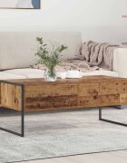 vidaXL Масичка за кафе Старо дърво 100 x 46 x 40 см