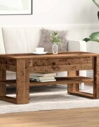 vidaXL Масичка за кафе Старо дърво 102 x 55 x 45 см