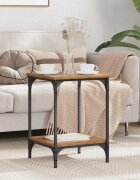 vidaXL Масичка за кафе Старо дърво 40 x 40 x 55 см Инженерна дървесина
