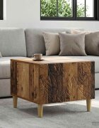 vidaXL Масичка за кафе Старо дърво 50 x 49 x 40 см Инженерна дървесина