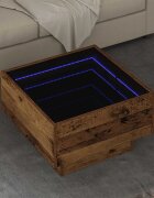 vidaXL Масичка за кафе Старо дърво 50 x 50 x 30 см