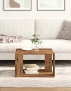 vidaXL Масичка за кафе Старо дърво 515 x 515 x 30 см
