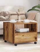 vidaXL Масичка за кафе Старо дърво 55 x 55 x 45см Инженерна дървесина