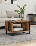 vidaXL Масичка за кафе Старо дърво 60 x 50 x 40 см Инженерна дървесина