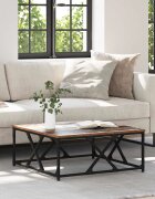 vidaXL Масичка за кафе Старо дърво 70 x 70 x 30 cm Инженерна дървесина