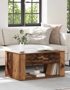 vidaXL Масичка за кафе Старо дърво 80 x 50 x 40 cm Инженерна дървесина