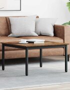 vidaXL Масичка за кафе Старо дърво 80 x 80 x 45 cm Инженерна дървесина
