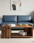 vidaXL Масичка за кафе Старо дърво 90 x 50 x 33 см Инженерна дървесина