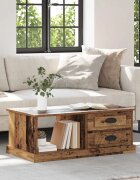 vidaXL Масичка за кафе Старо дърво 90 x 50 x 35 cm Инженерна дървесина