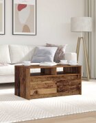 vidaXL Масичка за кафе Старо дърво 90 x 50 x 45 cm Инженерна дървесина