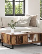 vidaXL Масичка за кафе Старо дърво 90 x 60 x 35 cm Инженерна дървесина