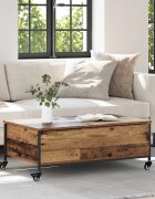 vidaXL Масичка за кафе Старо дърво 91 x 55 x 32 см Инженерна дървесина