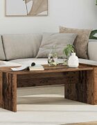 vidaXL Масичка за кафе Старо дърво 95 x 50 x 34 см Инженерна дървесина