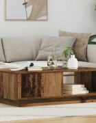 vidaXL Масичка за кафе Старо дърво 95 x 55 x 31 см Инженерна дървесина