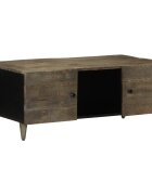 vidaXL Масичка за кафе Светло сиво 100x54x40cm Масивна дървесина Манго