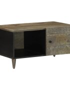 vidaXL Масичка за кафе Светло сиво 80x50x40 cm Масивна дървесина Манго