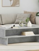 vidaXL Масичка за кафе Циментено сиво 100 x 46 x 35 см