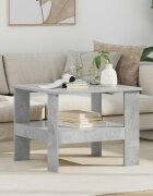 vidaXL Масичка за кафе Циментено сиво 57 x 55 x 45 см