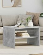 vidaXL Масичка за кафе Циментено сиво 60 x 50 x 40 см