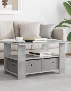 vidaXL Масичка за кафе Циментено сиво 77 x 55 x 42 см
