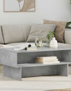 vidaXL Масичка за кафе Циментено сиво 80 x 46 x 35 см
