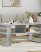 vidaXL Масичка за кафе Циментено сиво 96 x 54 x 44 см