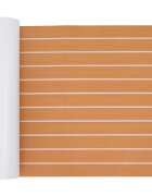 vidaXL Мат за лодки На райета Кафяв и бял 240 x 60 cm EVA