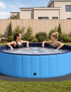 vidaXL Мат за под басейн 25 бр. Ø 292 см Кръгла EVA Пяна Черно