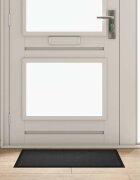 vidaXL Мат за врата Антрацит 60 x 80 x 1.2 см Тедди плат