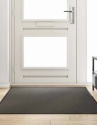 vidaXL Мат за врата Антрацит и черен 120 x 180 cm 100% Полиамид