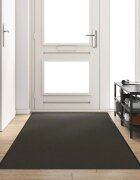 vidaXL Мат за врата Антрацит и черен 120 x 400 cm 100% Полиамид