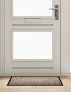 vidaXL Мат за врата Бежово 60 x 80 x 1.2 см Тедди плат