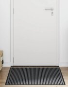 vidaXL Мат за врата Черно 80 x 120 cm Полипропилен