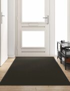 vidaXL Мат за врата Друг Черно 120 x 400 cm Полиамид и PVC