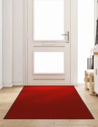 vidaXL Мат за врата Друг Червен и Черен 120 x 400 cm Полиамид и PVC